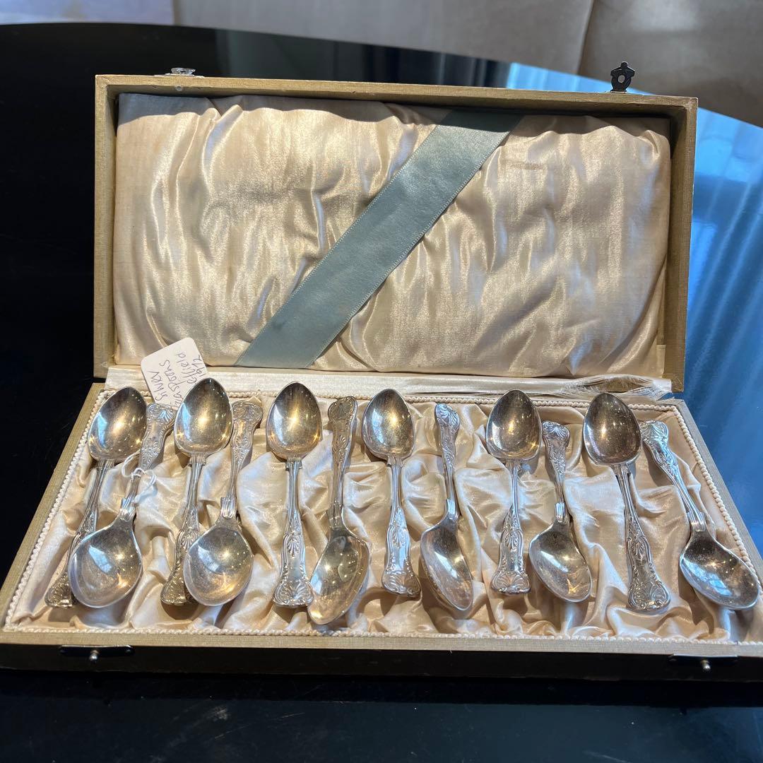 銀製スプーン 12本セット 専用ケース付き