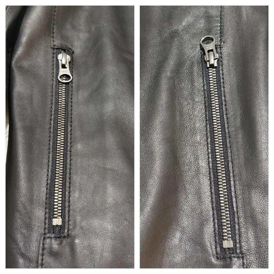 未使用級✨23区 ダブルライダース ラムレザー ブラック　ニジュウサンク　38