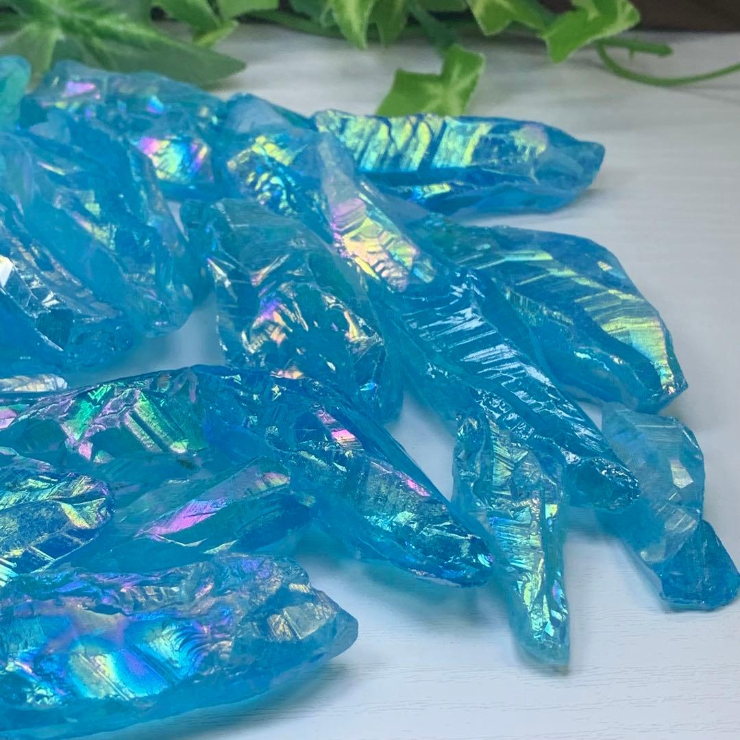 たっぷり500g☆アクアオーラクォーツ・ラフカット原石