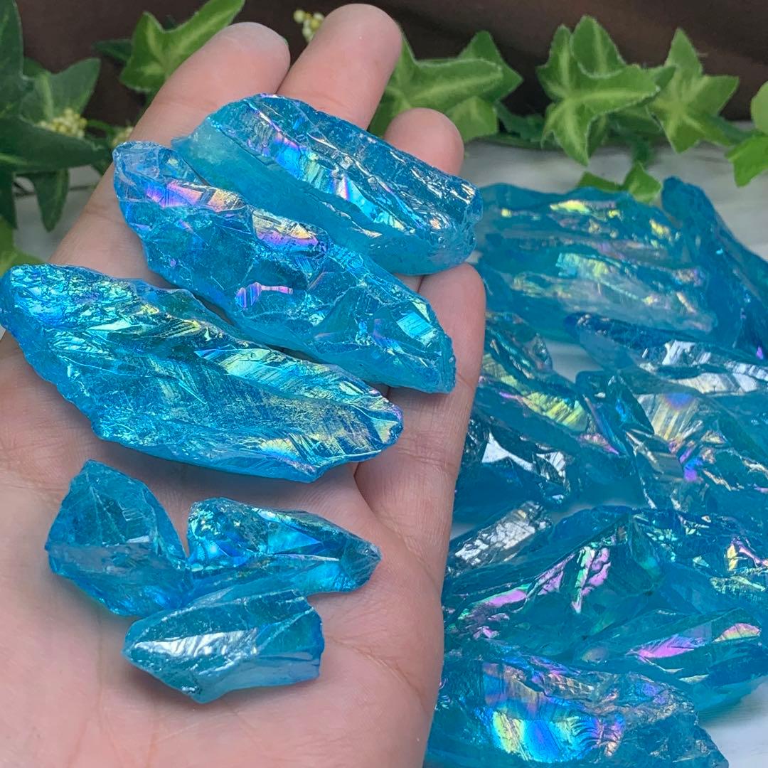 たっぷり500g☆アクアオーラクォーツ・ラフカット原石