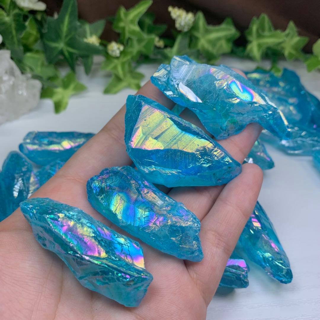 たっぷり500g☆アクアオーラクォーツ・ラフカット原石