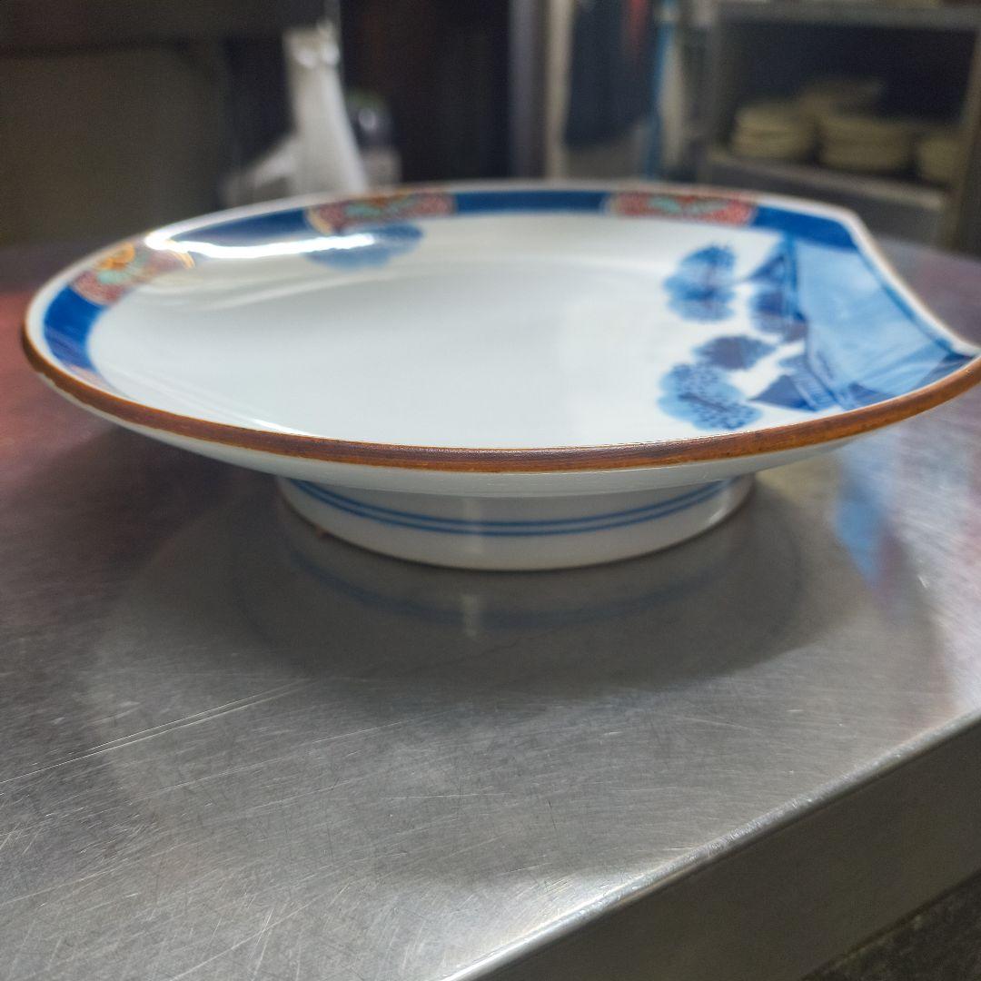 青い花模様の四角形皿多数有田焼