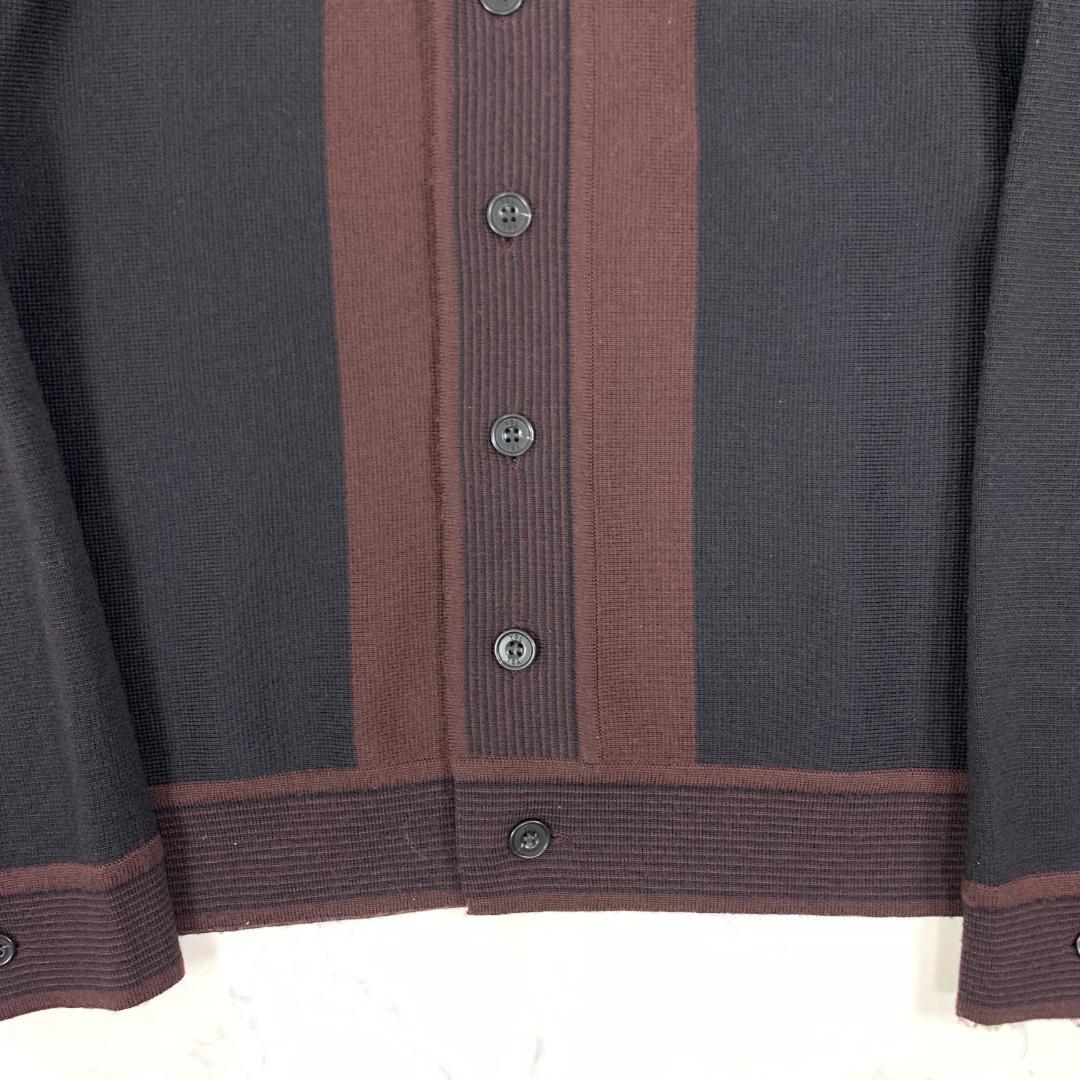 LA9027 イブサンローラン ニットカーディガン 茶色 ウール100％ M程度