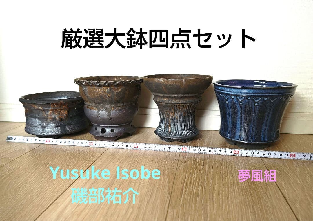 磯部祐介/夢風組 厳選大鉢四点セット 検)カタチ製作所 バリエム 作家鉢