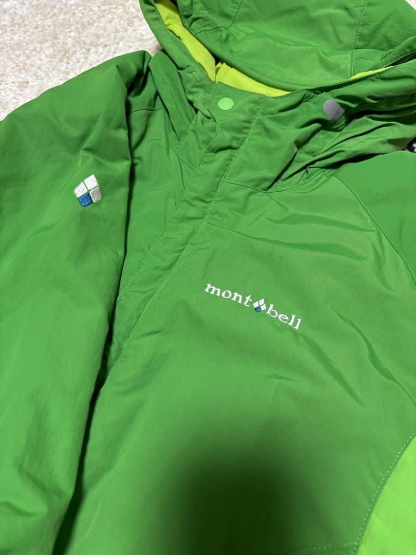 極美品＊モンベル パウダーライト ジャケット・ビブ スキーウェア上下セット150