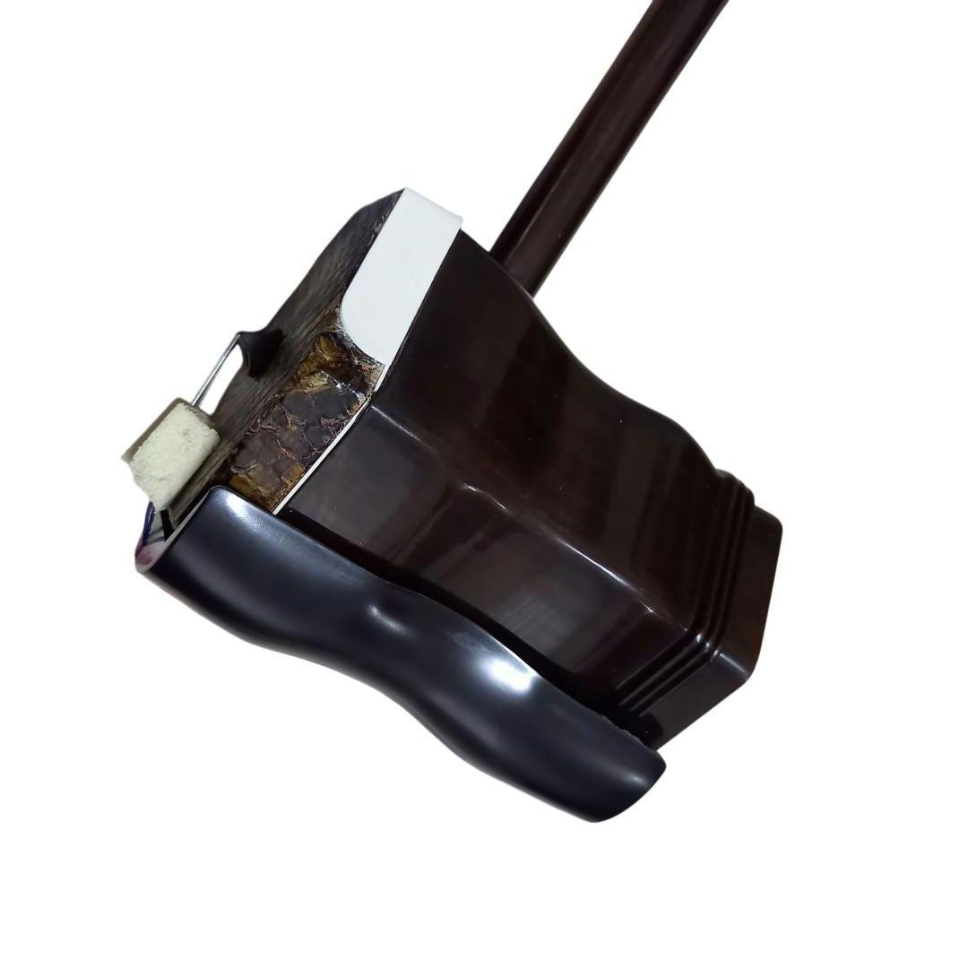 即日配送★ 中国楽器 二胡 胡弓 虎丘 六角胴 蛇皮 ハードケース付き