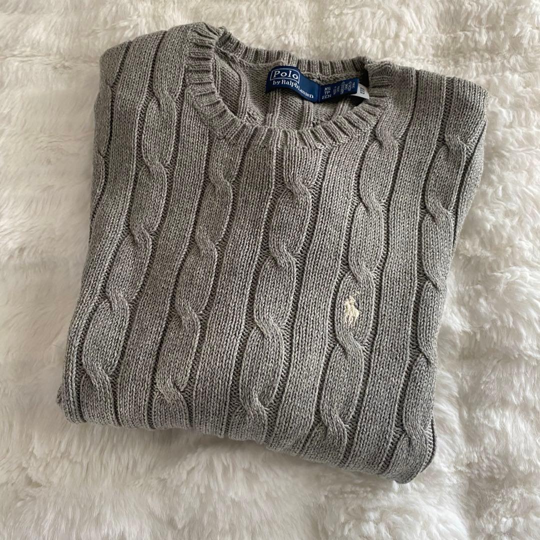 a*c様 【Polo Ralph Lauren】グレー ケーブルニット XS