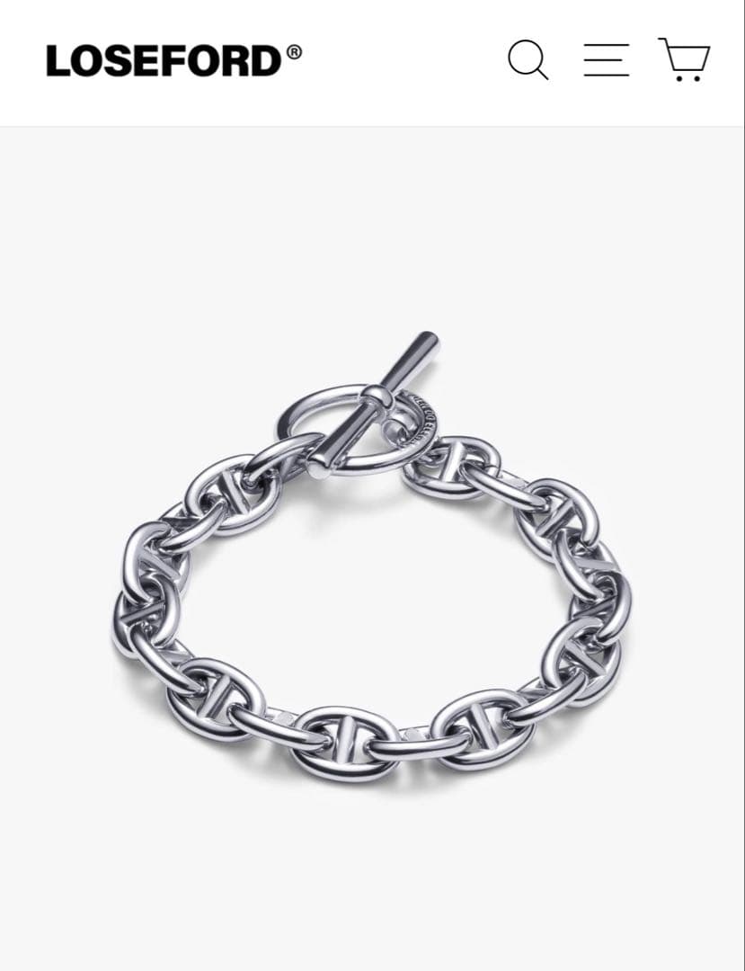 LOSEFORD チェーンブレスレット 19cm/20cm/22cm