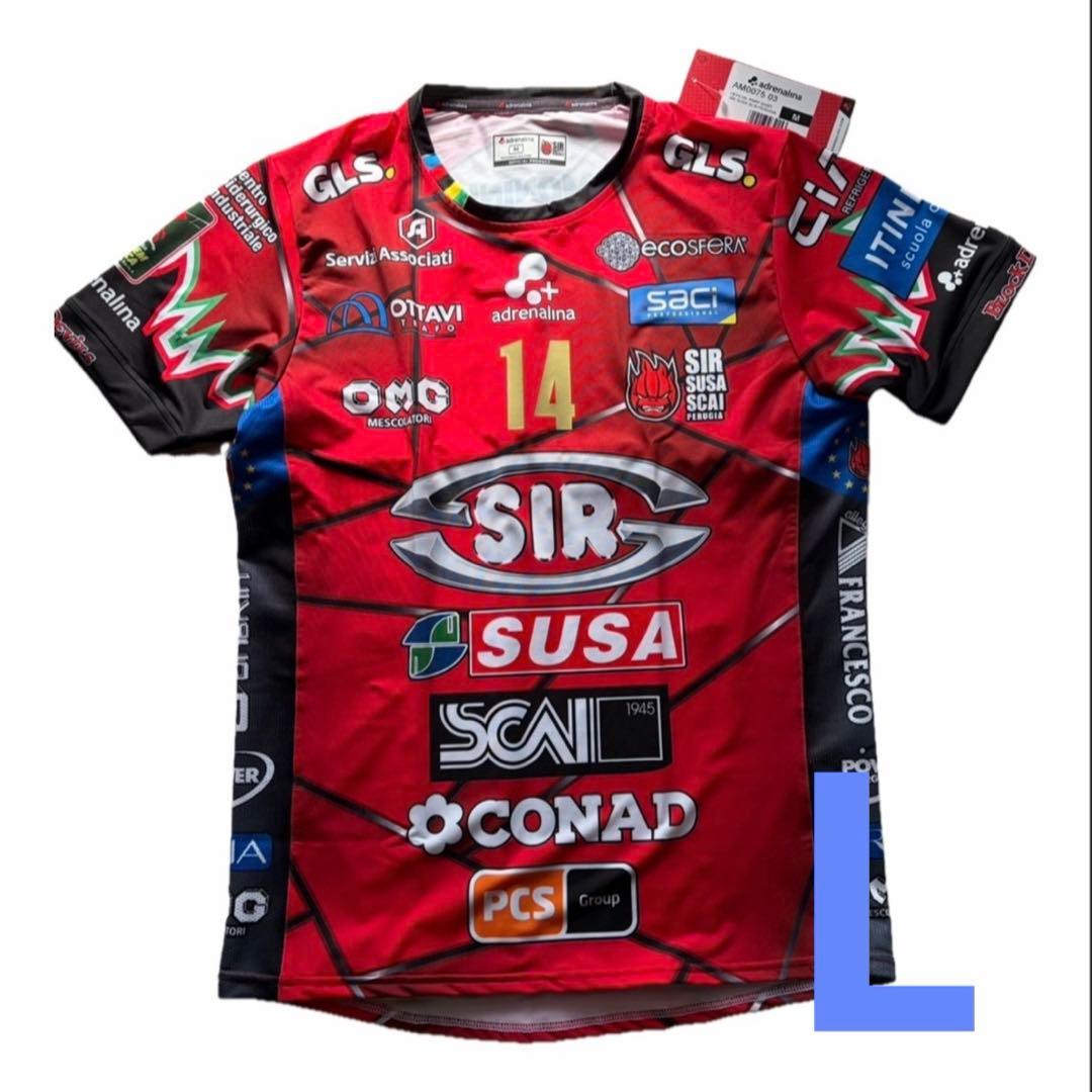 石川祐希　ペルージャ　ユニフォーム　25/26　コッパアウェイ（赤） Lサイズ