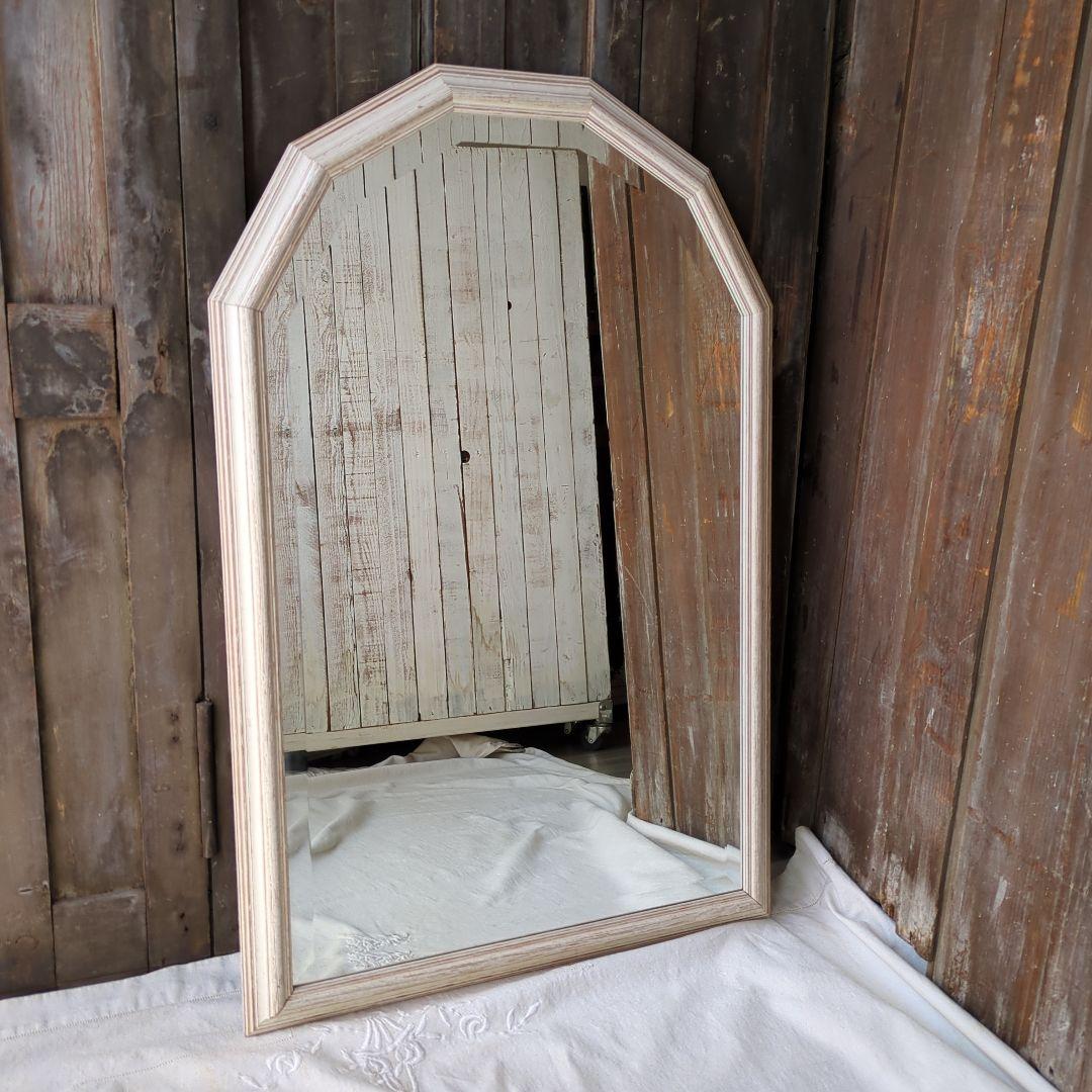 ウォールミラー フレンチシック 88㎝ 木製