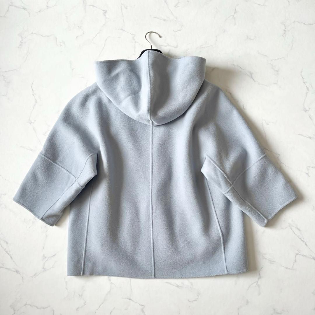 マックスマーラ クチートアマーノ ダブルフェイス コート 水色 38 Mサイズ