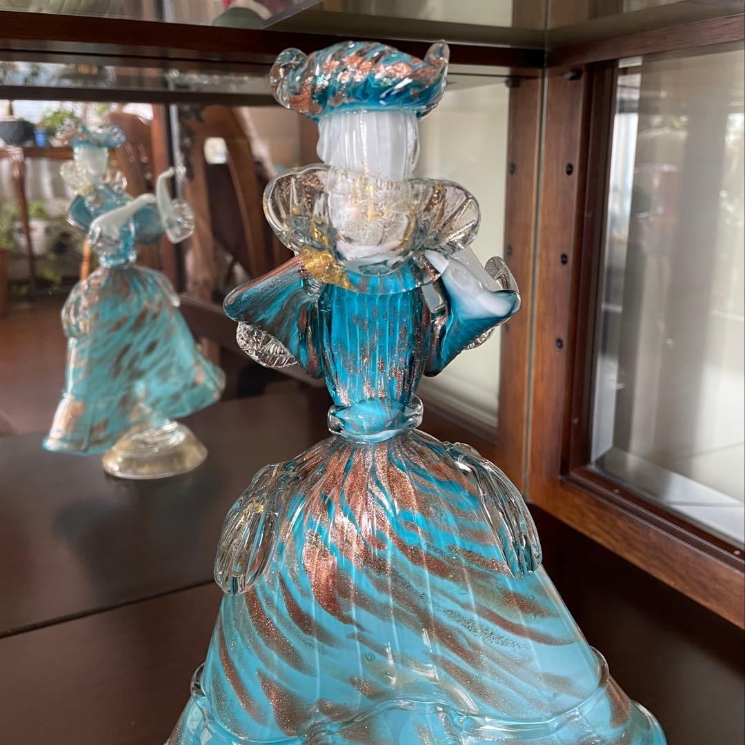 ムラーノガラスNewArte90 ヴェネチアンガラス　ペアダンサー置物イタリー