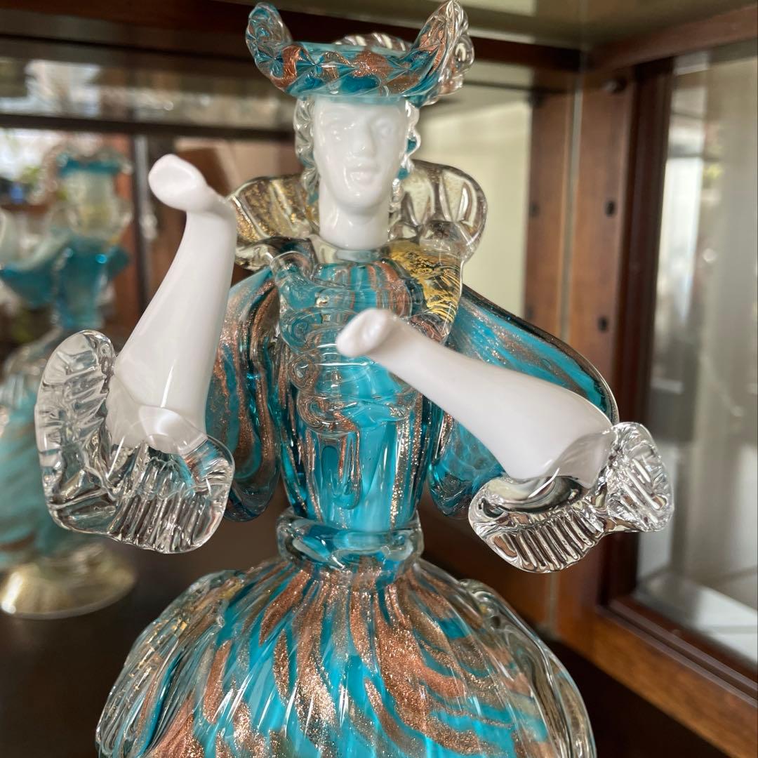 ムラーノガラスNewArte90 ヴェネチアンガラス　ペアダンサー置物イタリー