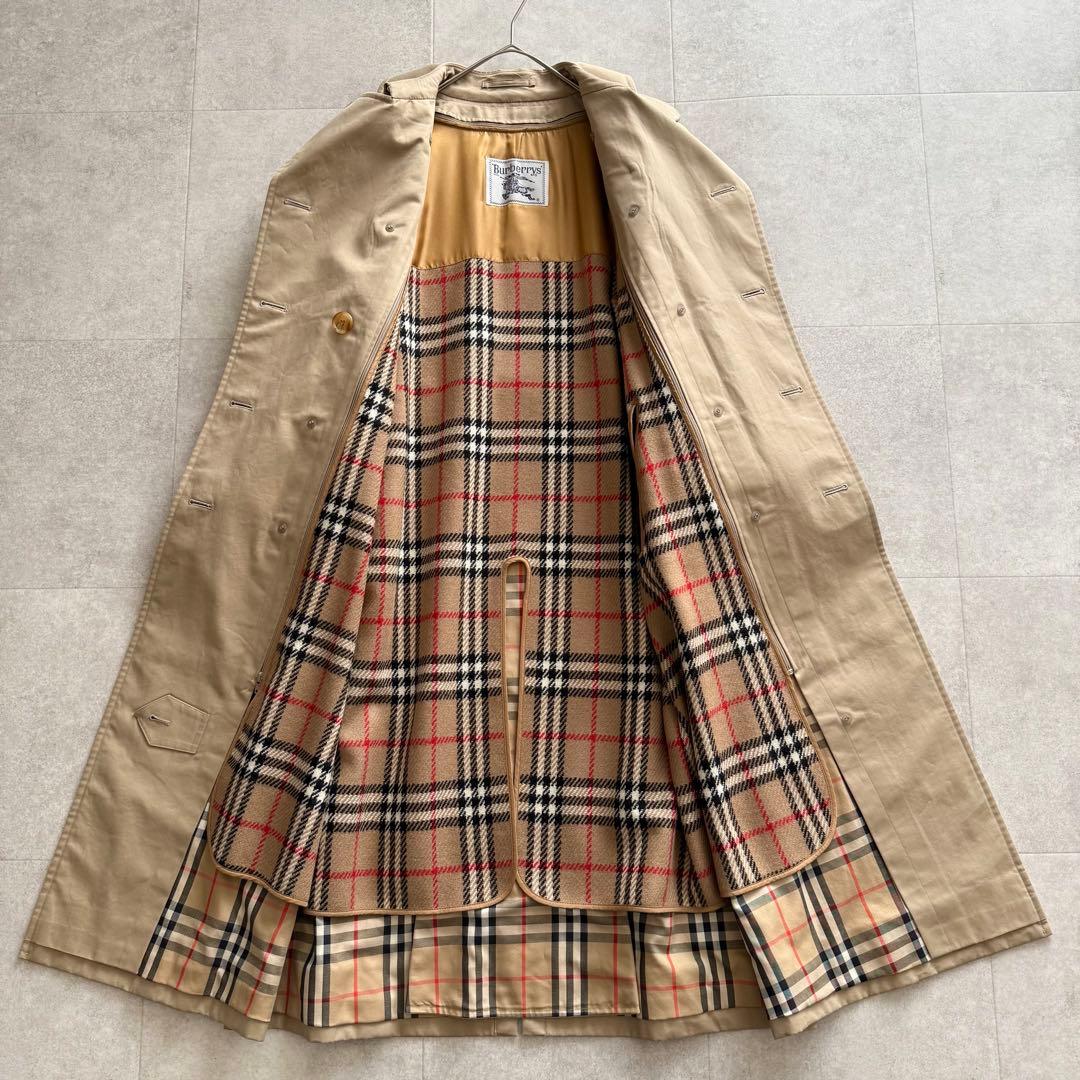 バーバリーズ　トレンチコート　ロング　ノバチェック　ライナー　ダブル　ベージュ