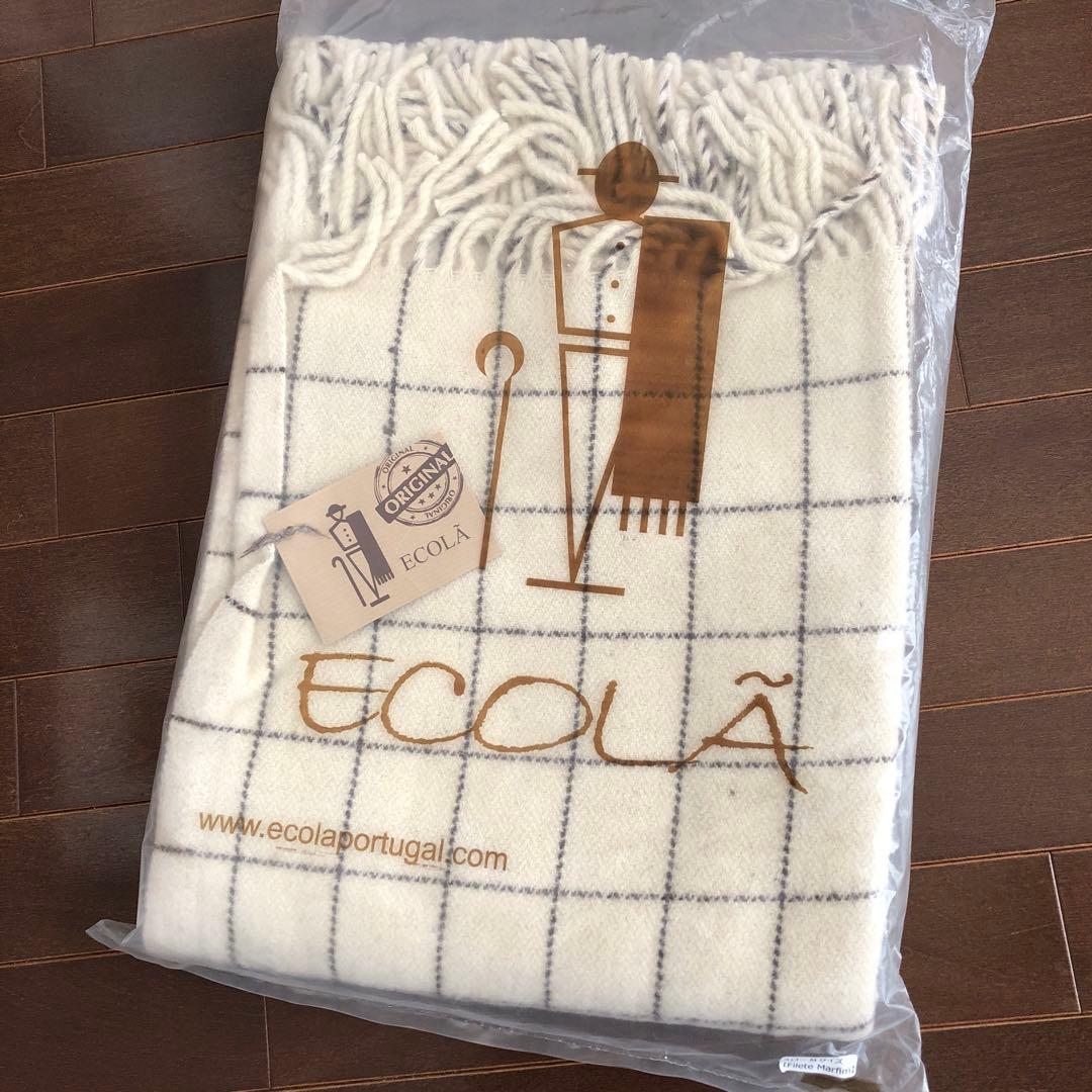 ECOLA スロー Mサイズ　Filete Marfim エコラ　羊毛　ウール