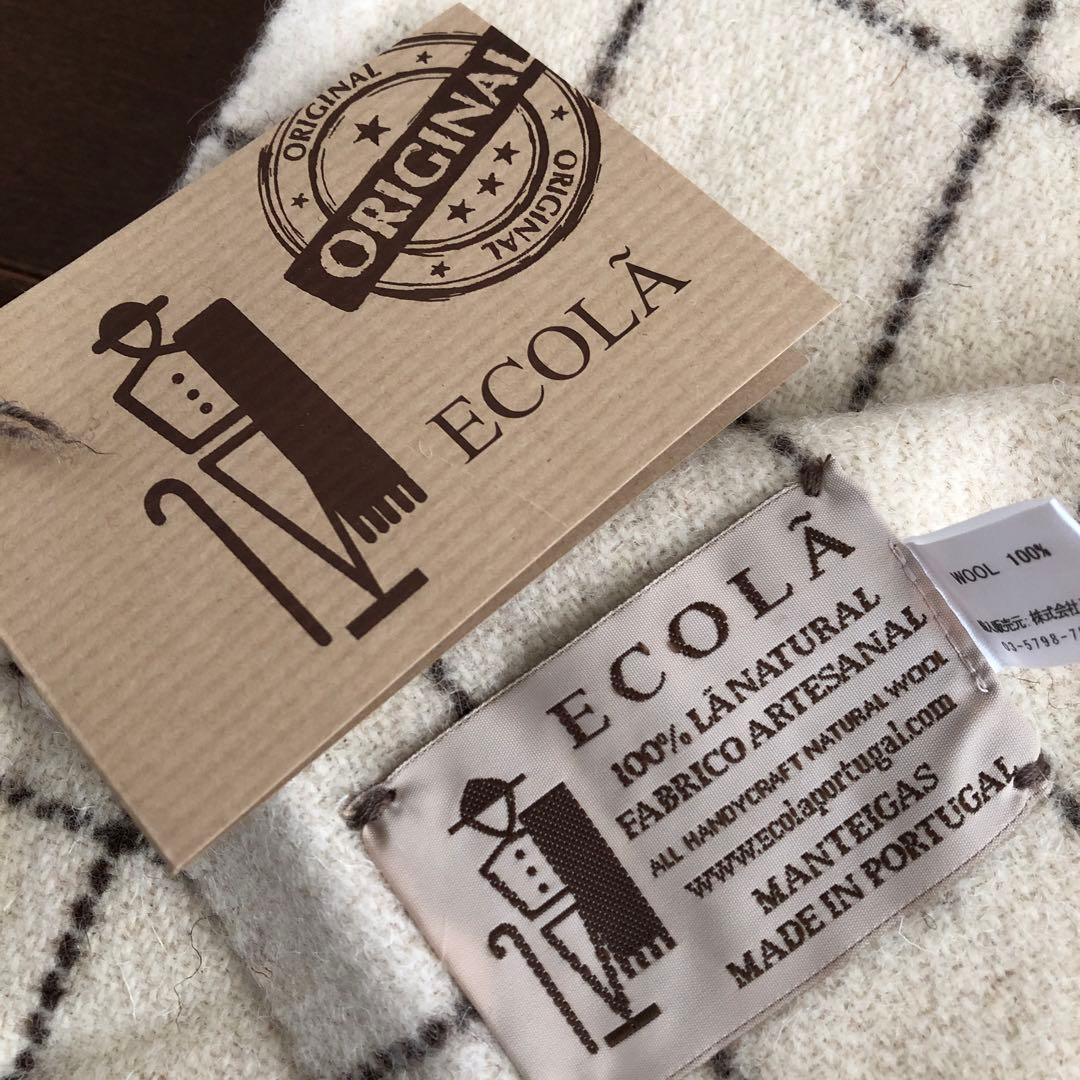 ECOLA スロー Mサイズ　Filete Marfim エコラ　羊毛　ウール