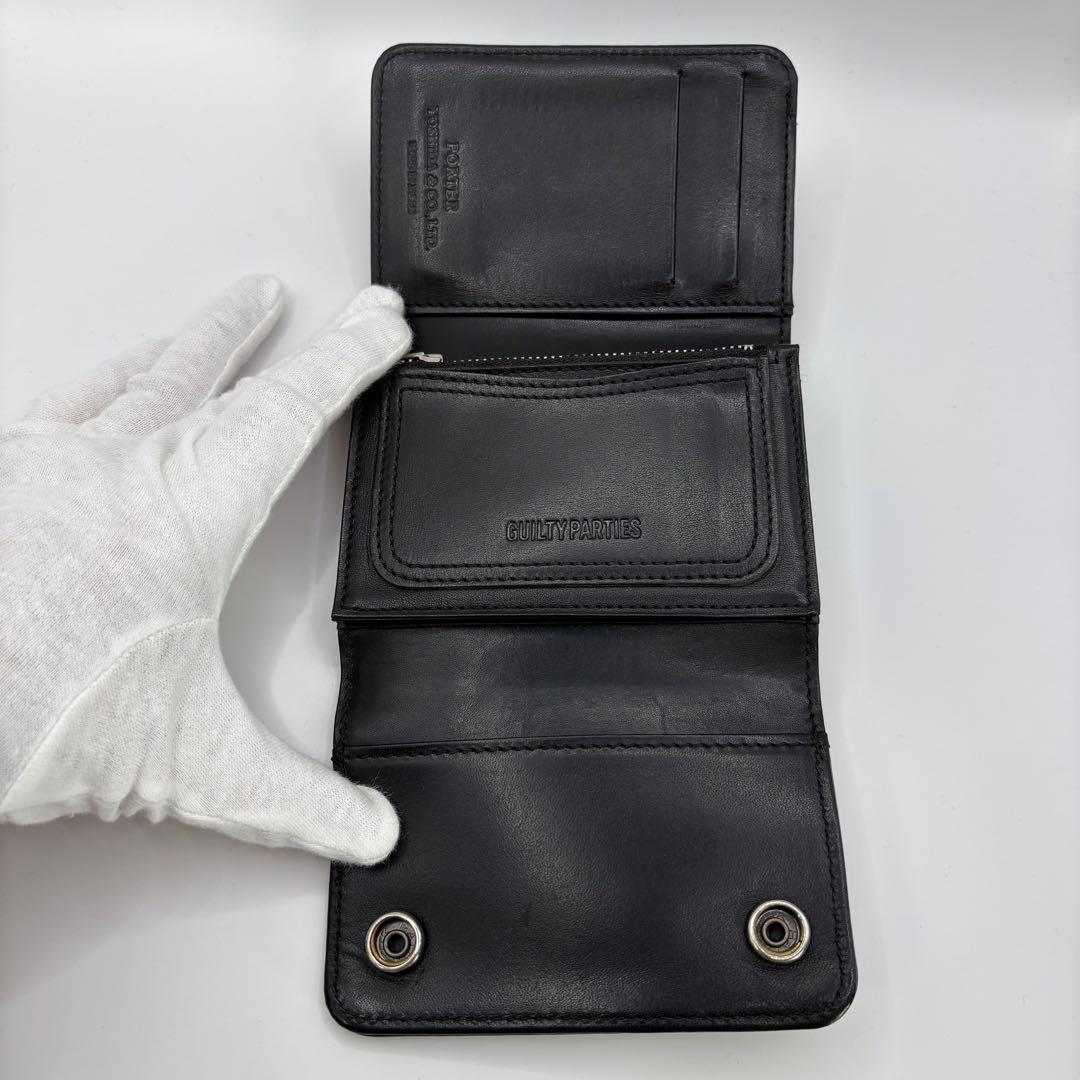 PORTER WACKO MARIA 三つ折り財布　TYPE-Ⅲ ブラック　財布