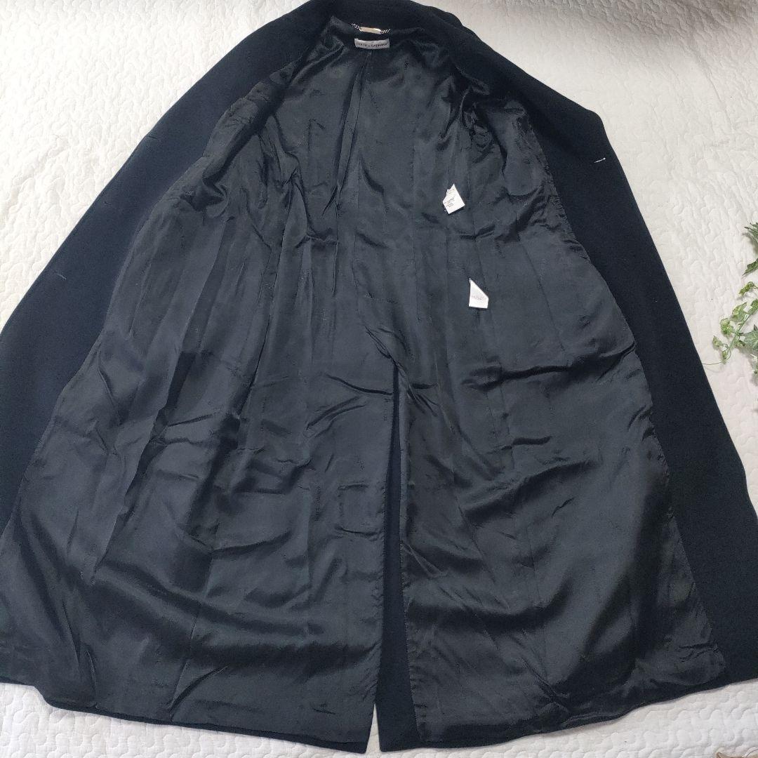 着丈122cm✨ドルチェ＆ガッバーナ　ウール×アンゴラ　ロングコート　黒　40