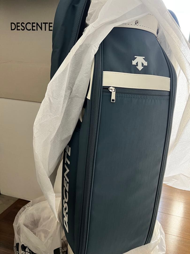 DESCENTE ダークブルー キャディバッグ　ゴルフバッグ　カートバッグ