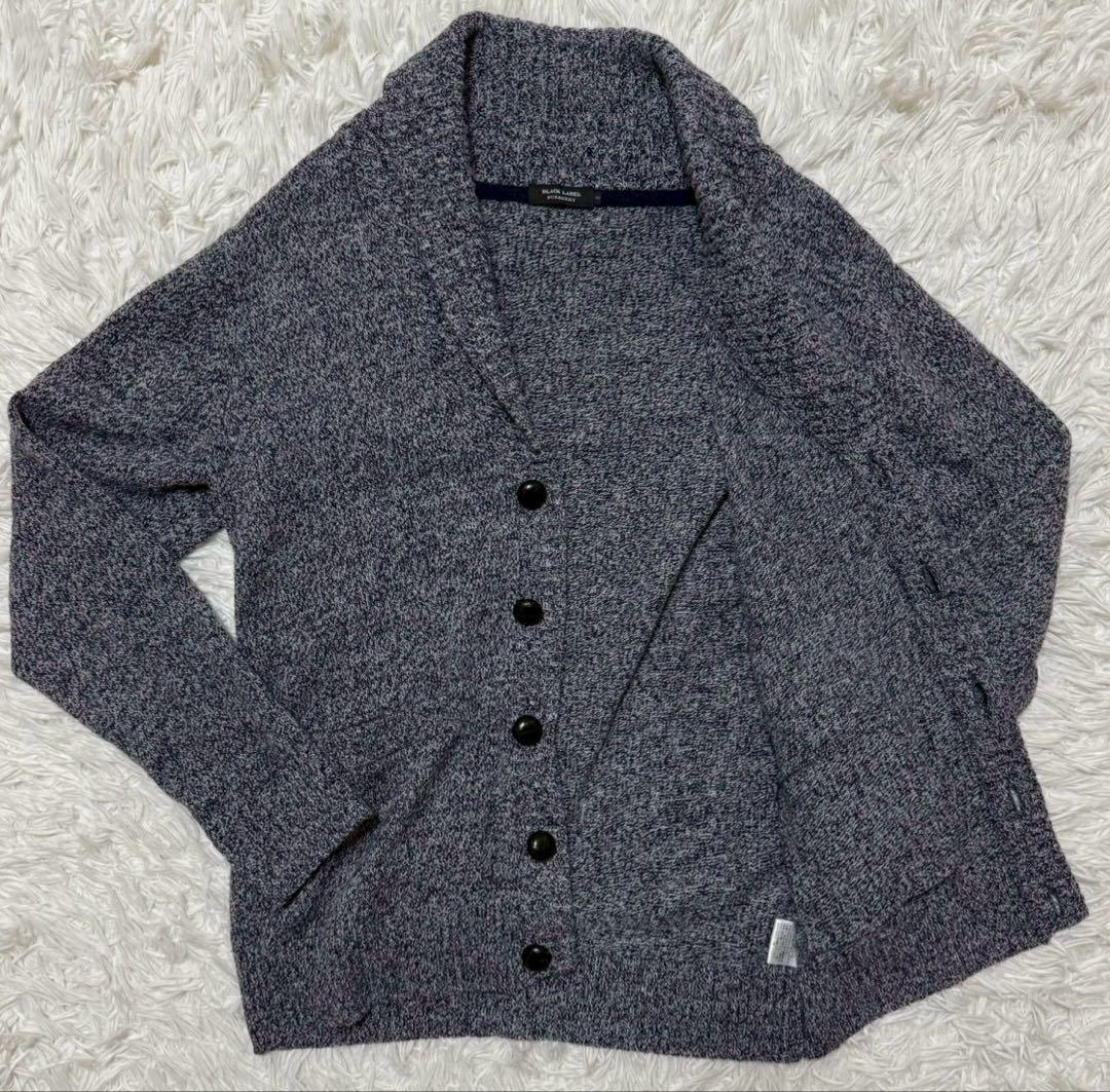 BURBERRY BLACK LABEL ショールカラー　カーディガン　ウールL