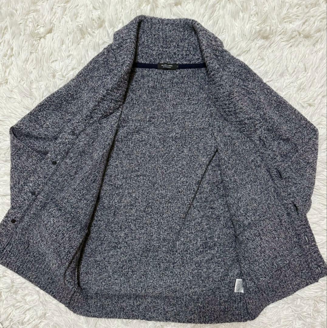 BURBERRY BLACK LABEL ショールカラー　カーディガン　ウールL