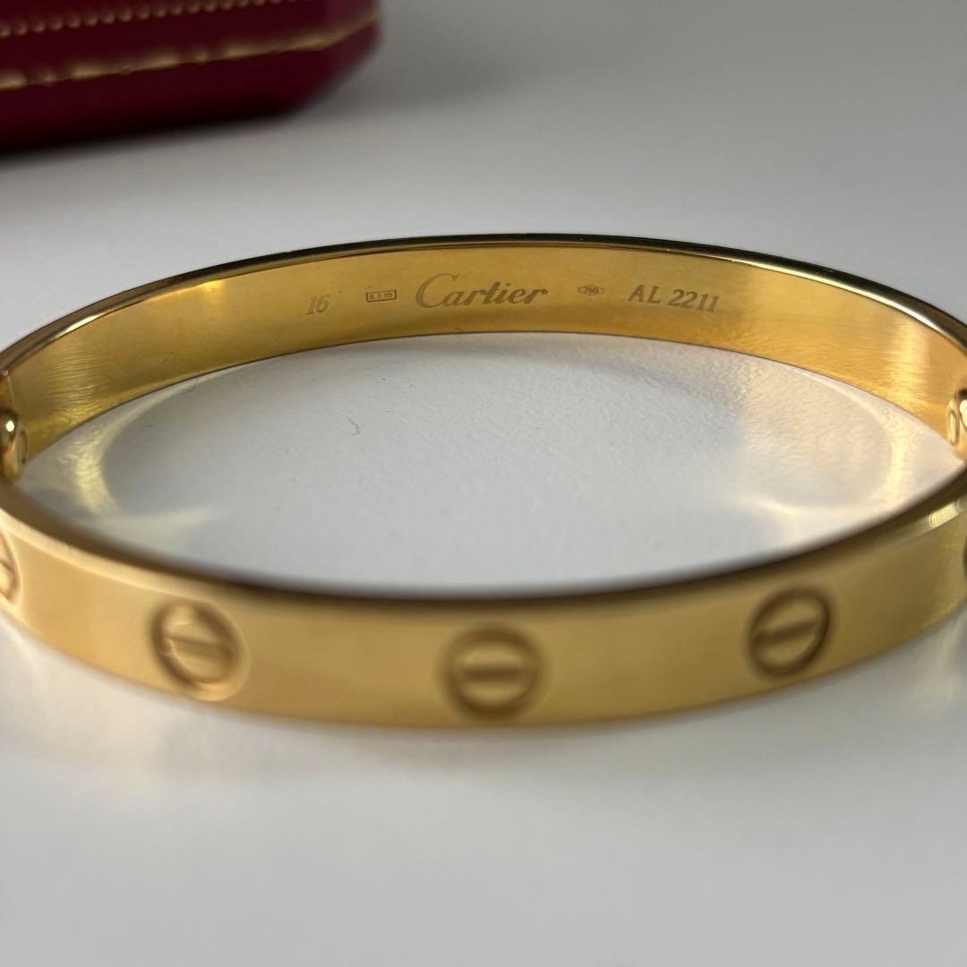 カルティエ　ラブ　ブレスレット　k18 イエローゴールド　クラシックモデル　16