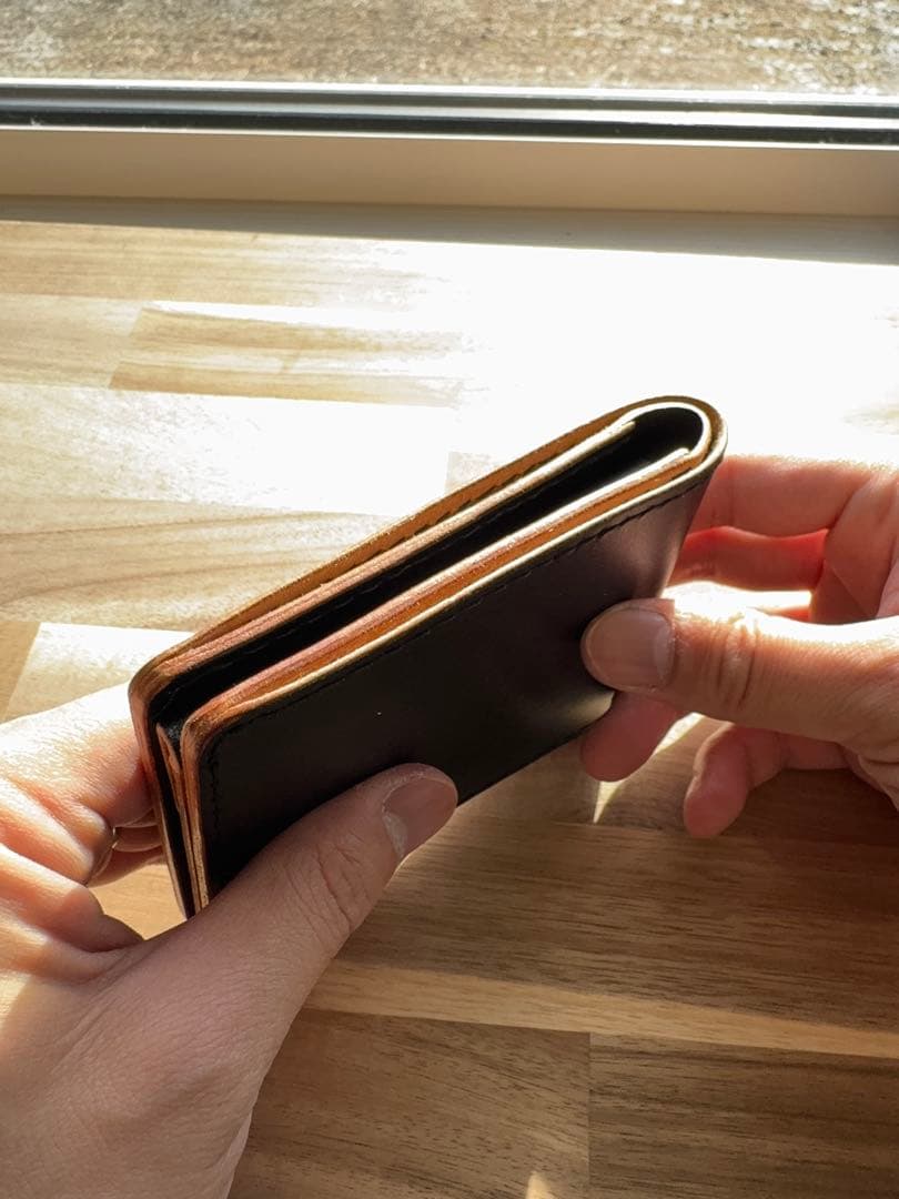 本革 栃木レザー 二つ折り財布