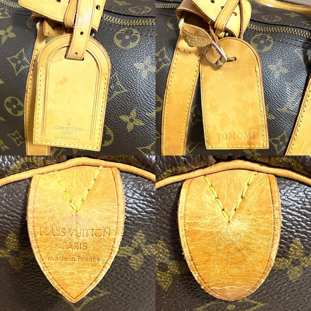 美品/ルイヴィトン　ボストンバッグ　キーポル45 モノグラム　ブラウン　ヌメ革