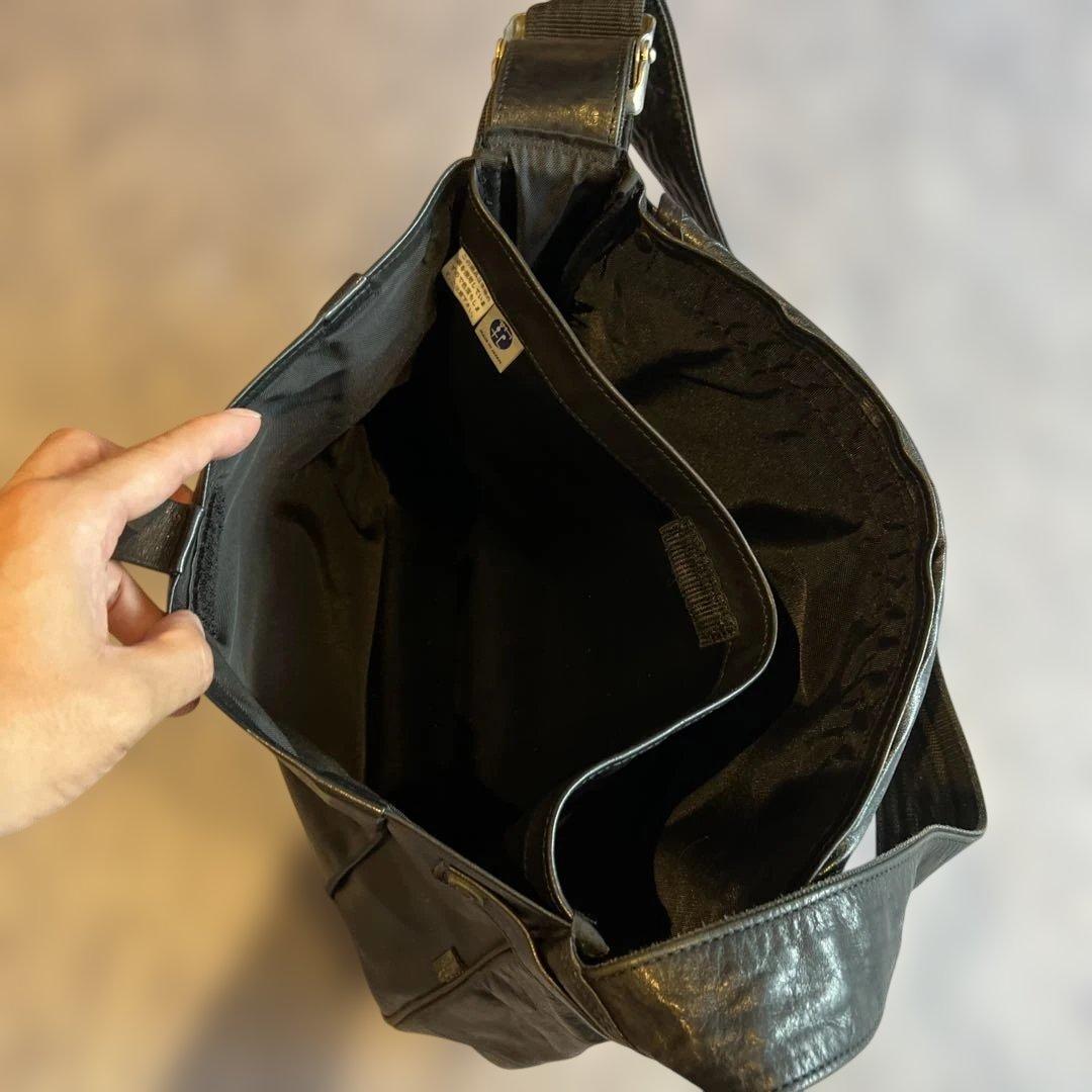 porter ポーター 吉田カバン メッセンジャー　ショルダーバッグ 黒　レザー