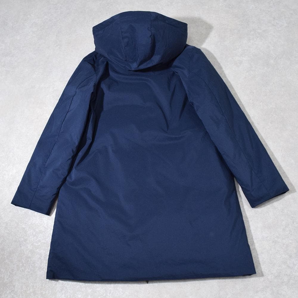パラスパレス Pallas Palace Wジップ ロング ダウンコート F 紺