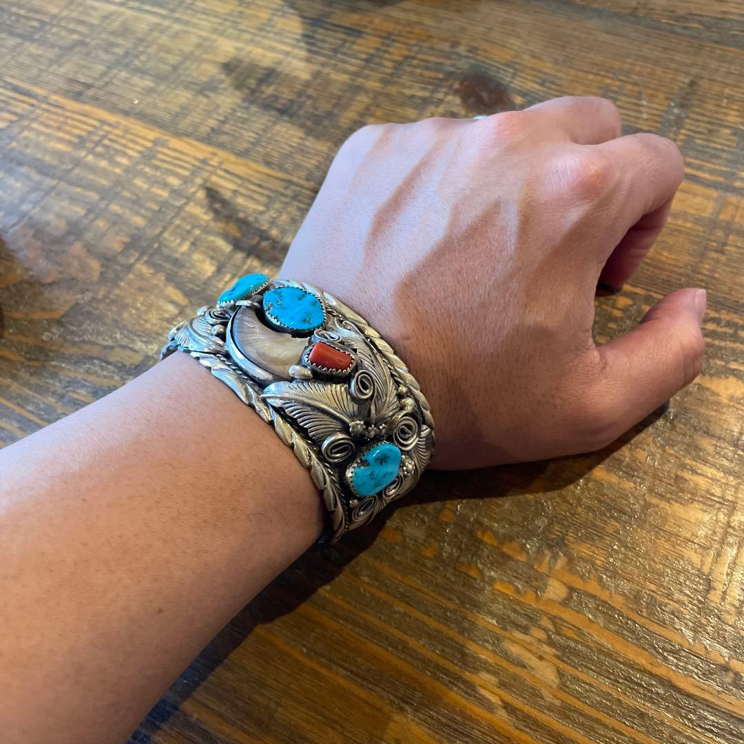 インディアンジュエリー　ベアクロー　バングル　マイクトーマスjr