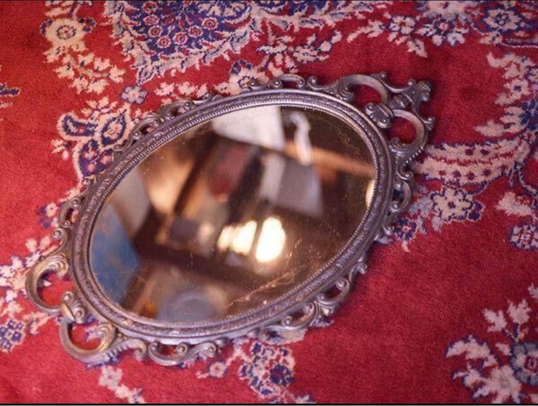 【超豪華】イタリア製 アンティーク ウォール ミラー オーバル型 鏡