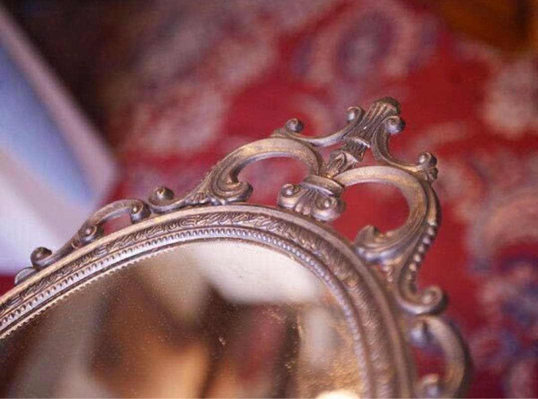 【超豪華】イタリア製 アンティーク ウォール ミラー オーバル型 鏡