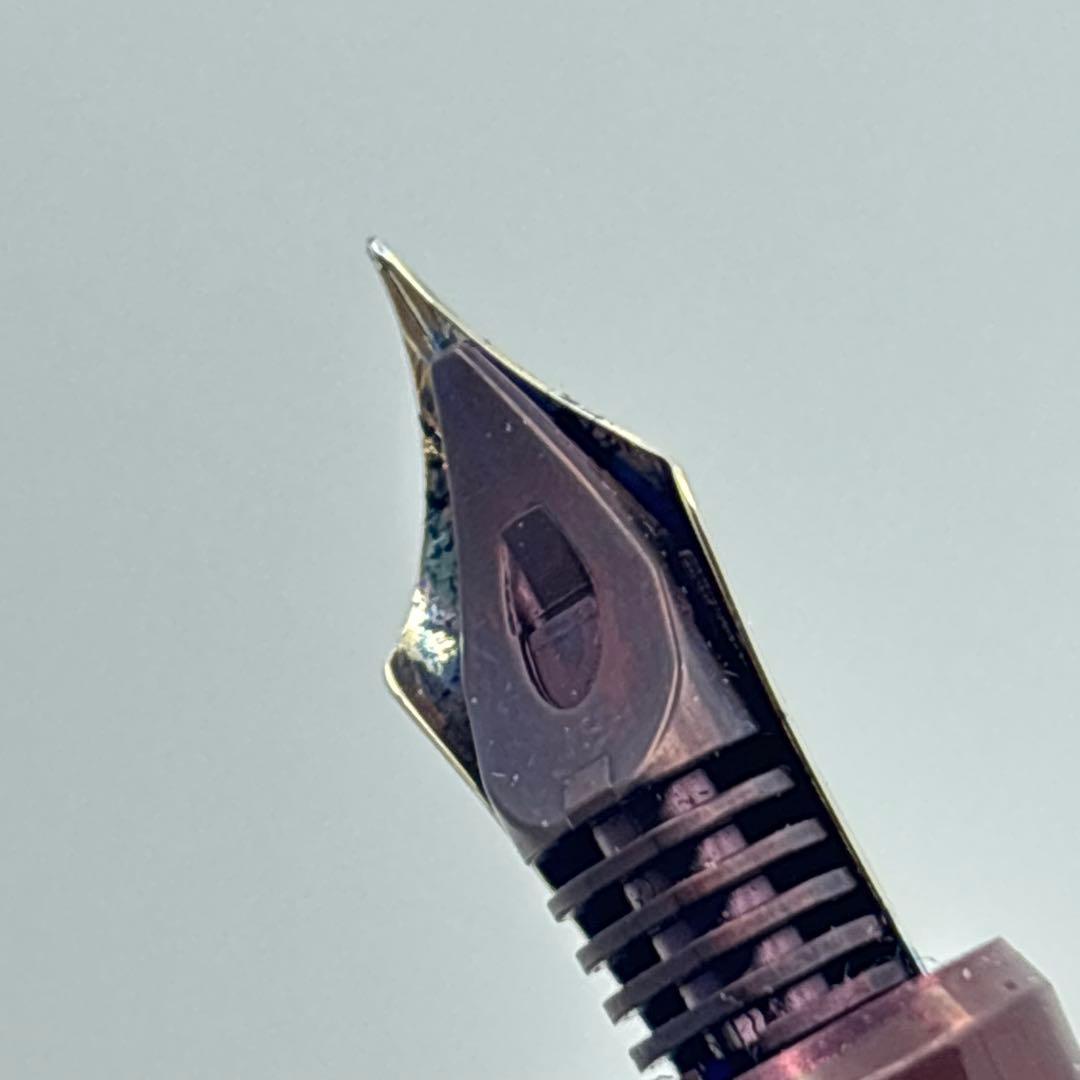 PILOT カスタム74 万年筆 14K 585 赤 ボルドー 筆記可 インク付