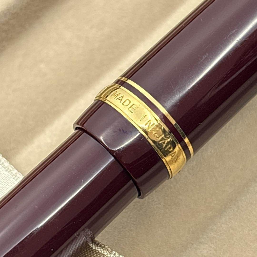 PILOT カスタム74 万年筆 14K 585 赤 ボルドー 筆記可 インク付