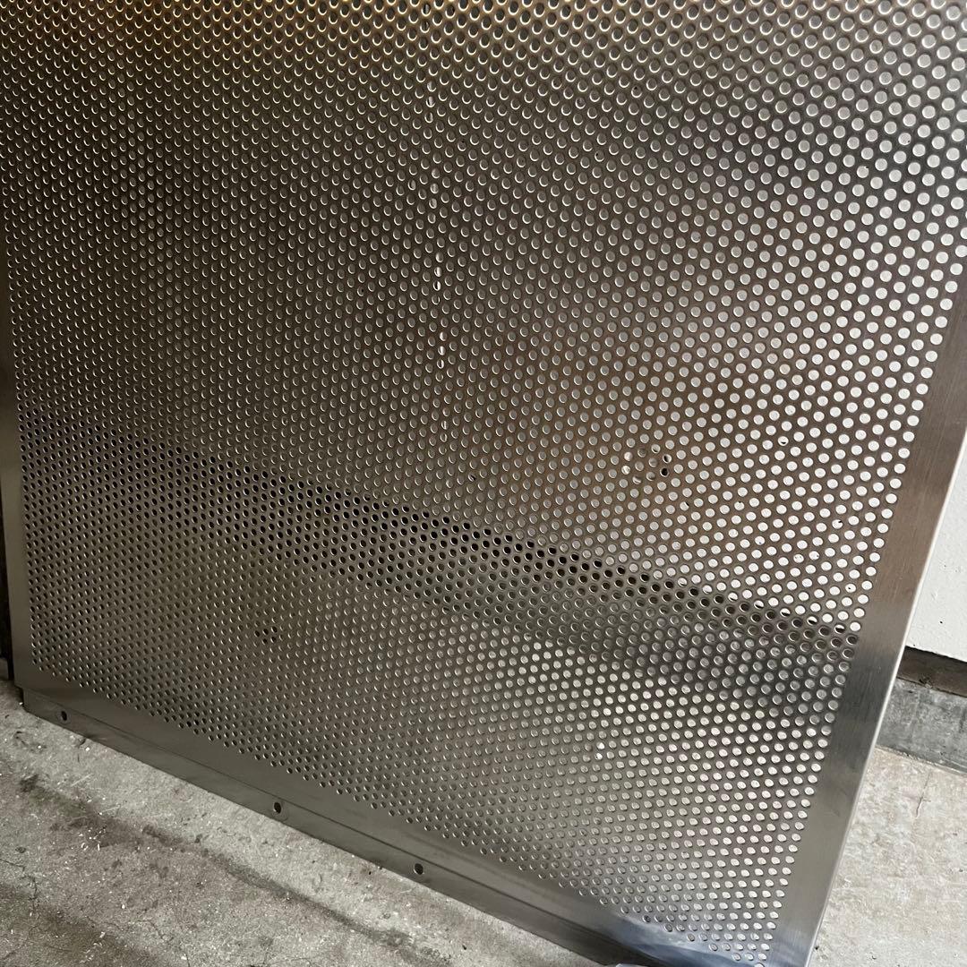 美品★無印 ステンレスユニットシェルフ用 ステンレスパンチングバックパネル ２枚