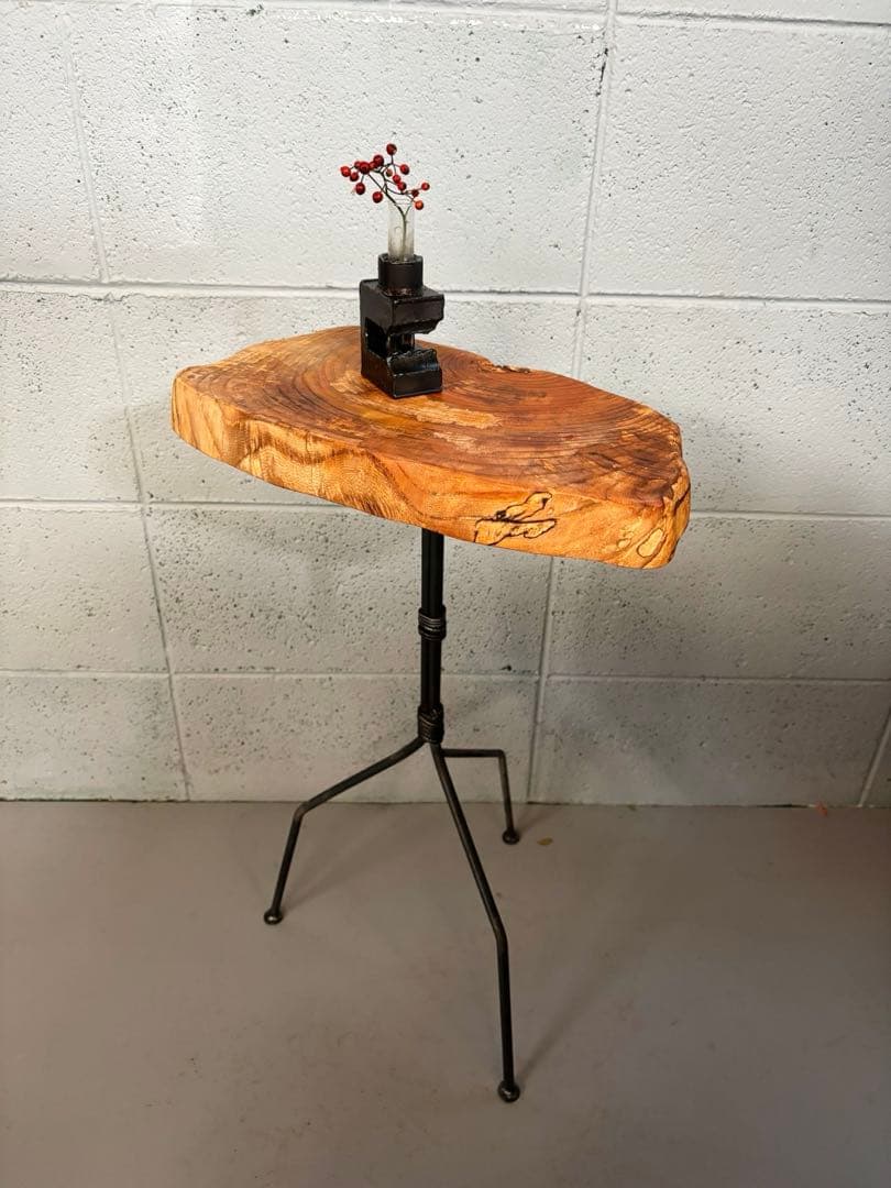 無垢材サイドテーブル　コーヒーテーブル　ナイトテーブル　観葉植物置き台