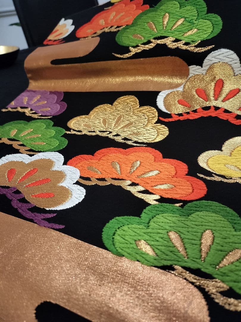 A919高級‼️縁起の良い松‼️節分‼️テーブルランナー2m12cm