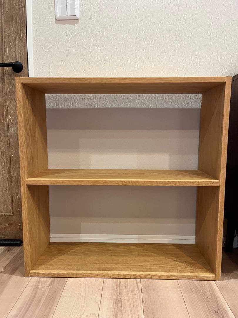ふみさん専用⭐️無印良品 スタッキングシェルフ ワイド ２段 オーク材