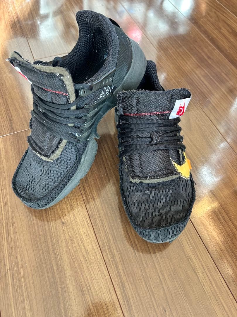 NIKE×オフホワイト エアプレスト ブラック　28cm