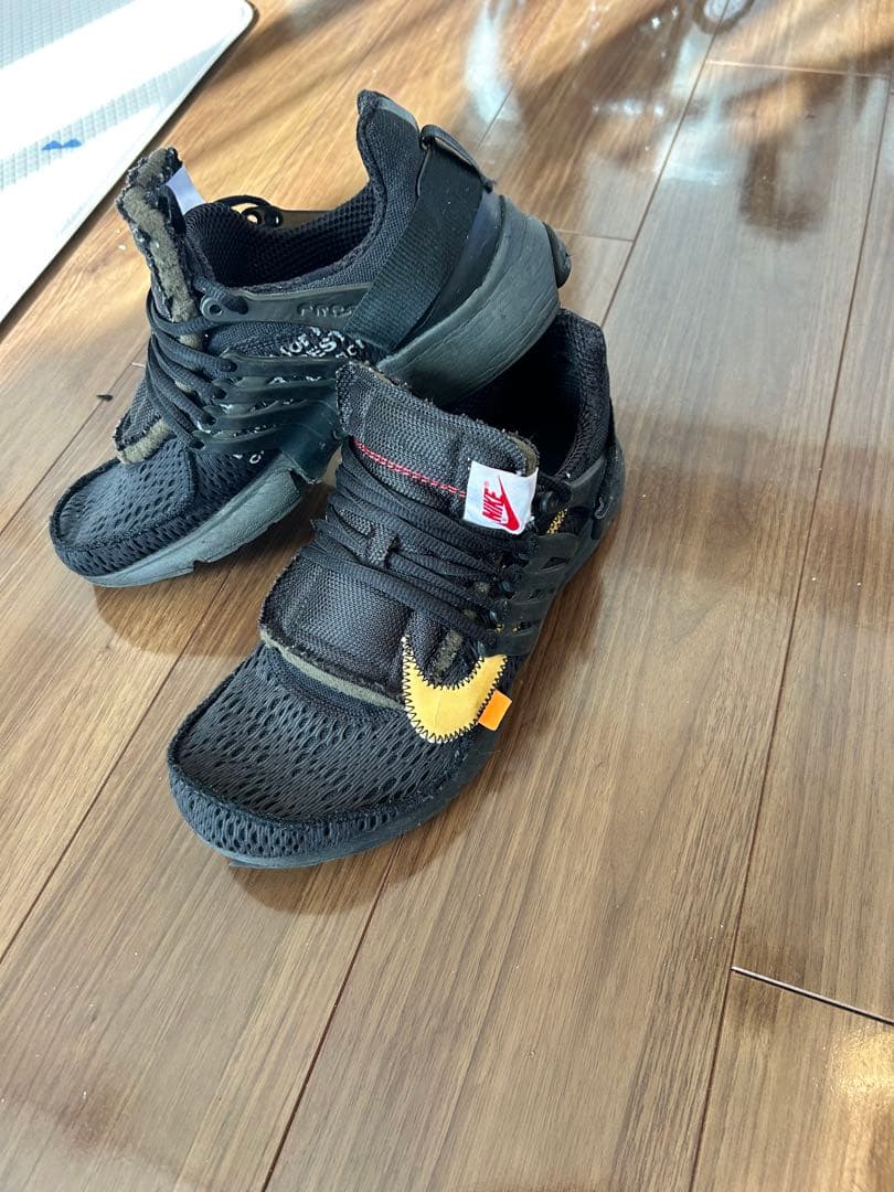 NIKE×オフホワイト エアプレスト ブラック　28cm