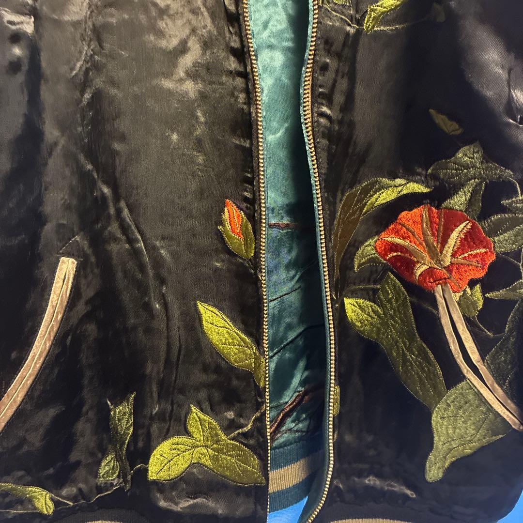 花旅楽団　蛍、カエル朝顔スカジャン