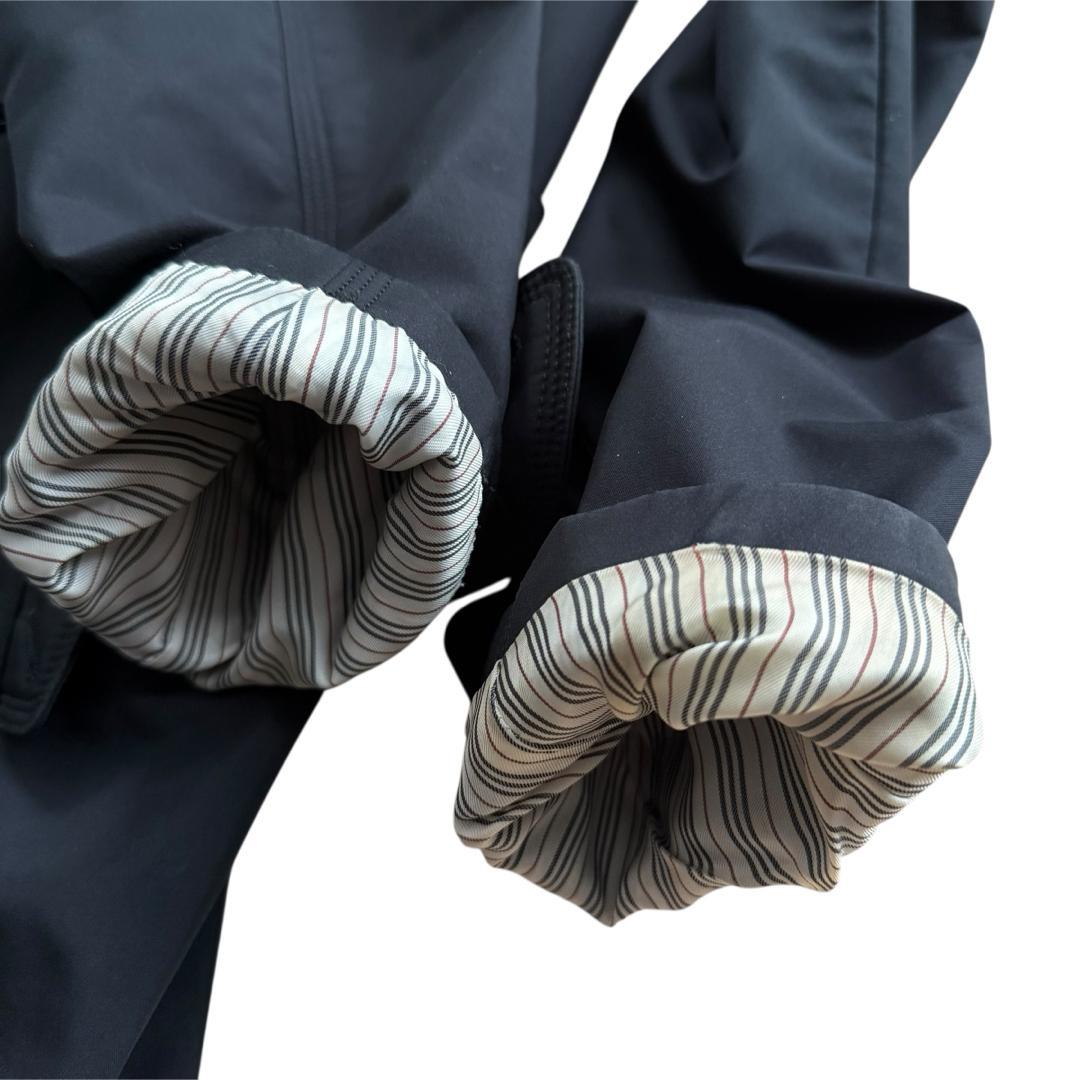 【訳あり】バーバリーブラックレーベル トレンチコート ノバチェック 黒 Mサイズ