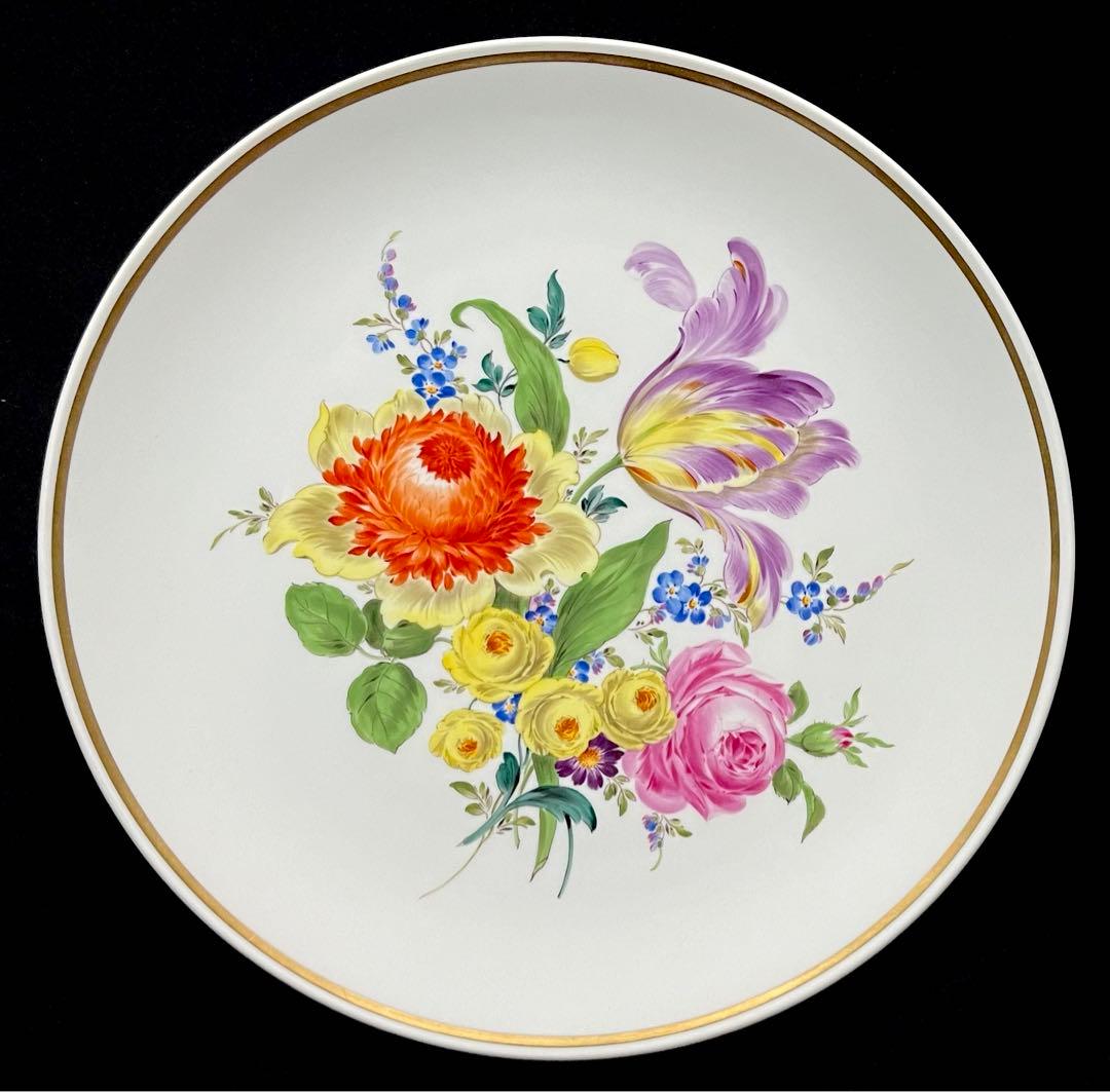 Meissen マイセン /※ 1級品 フラワーブーケ　飾り皿　プレート　A