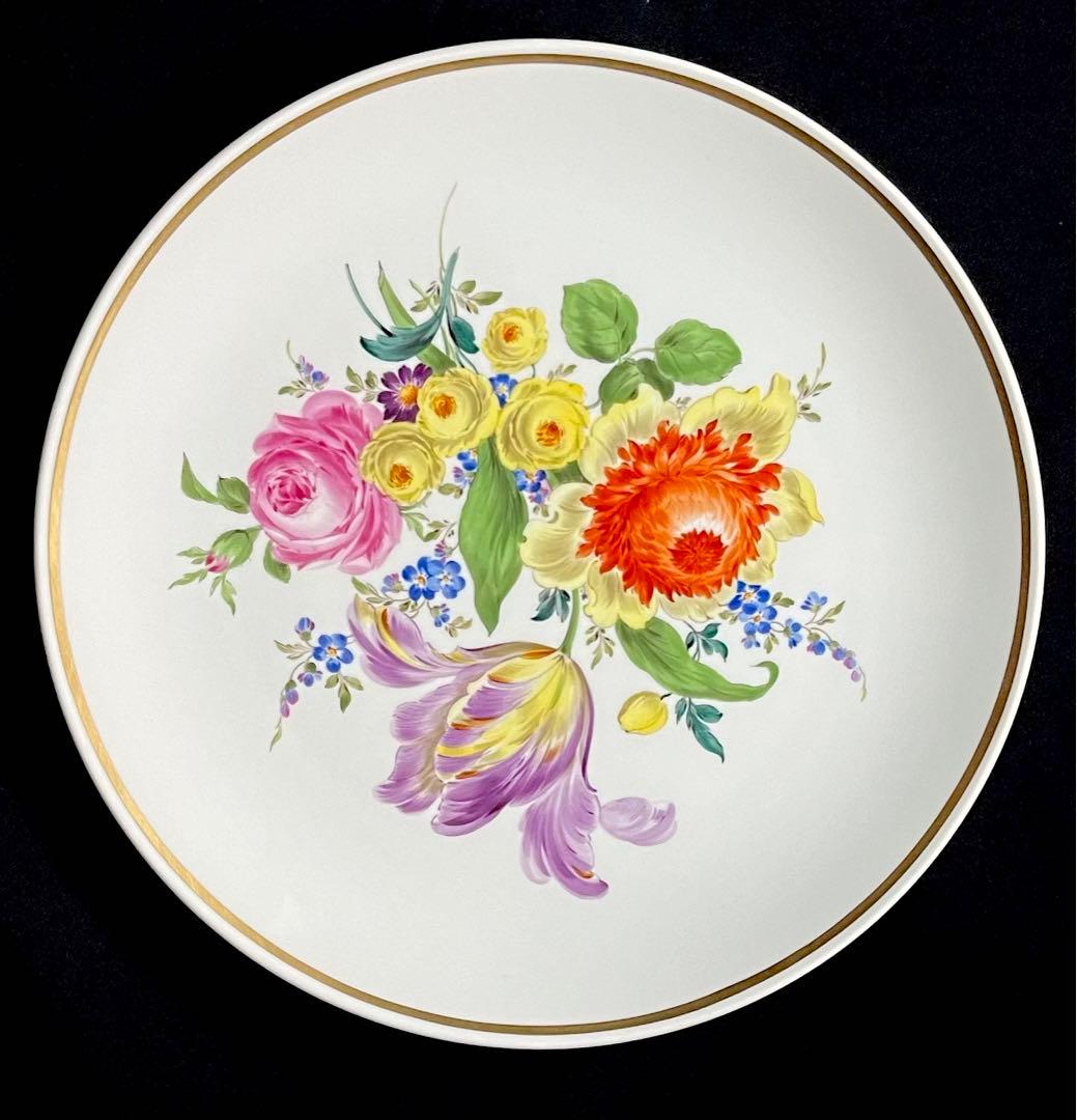 Meissen マイセン /※ 1級品 フラワーブーケ　飾り皿　プレート　A