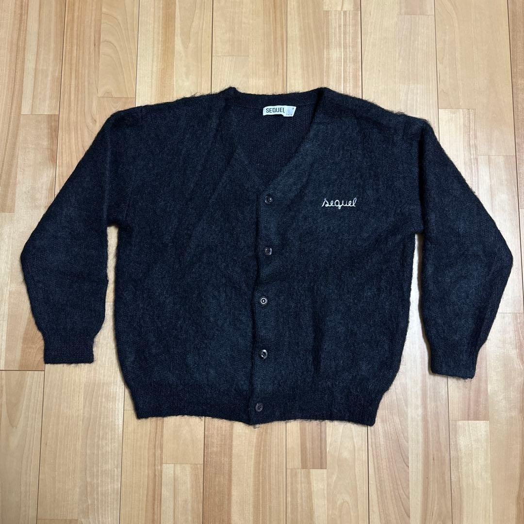 Sequel MOHAIR CARDIGAN M BLACK モヘア シークエル