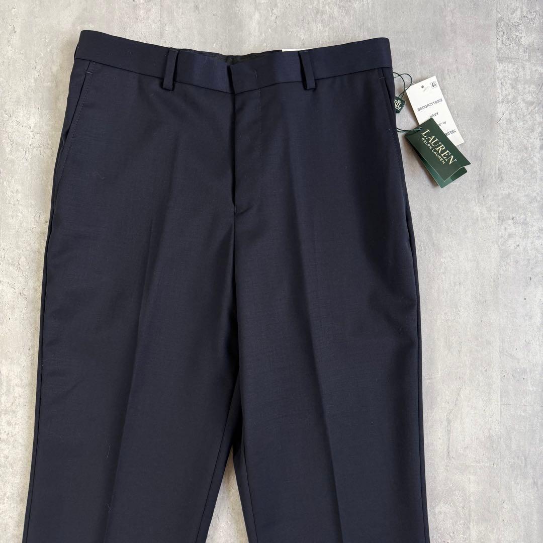 未使用品 ローレンラルフローレン ウールセットアップスーツ ネイビー レディース