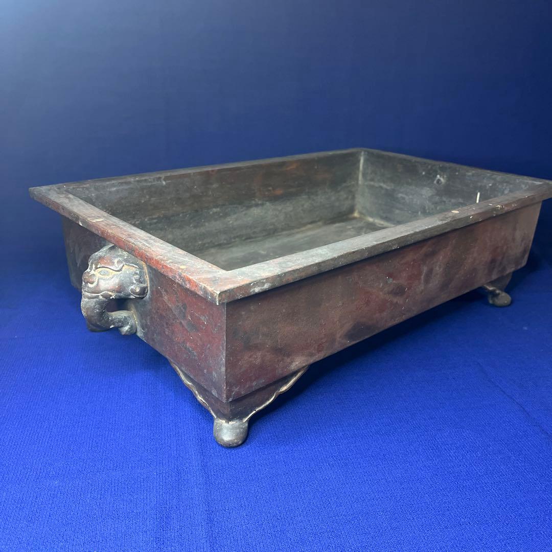 水盤　花器　中国古美術　古銅　真鍮