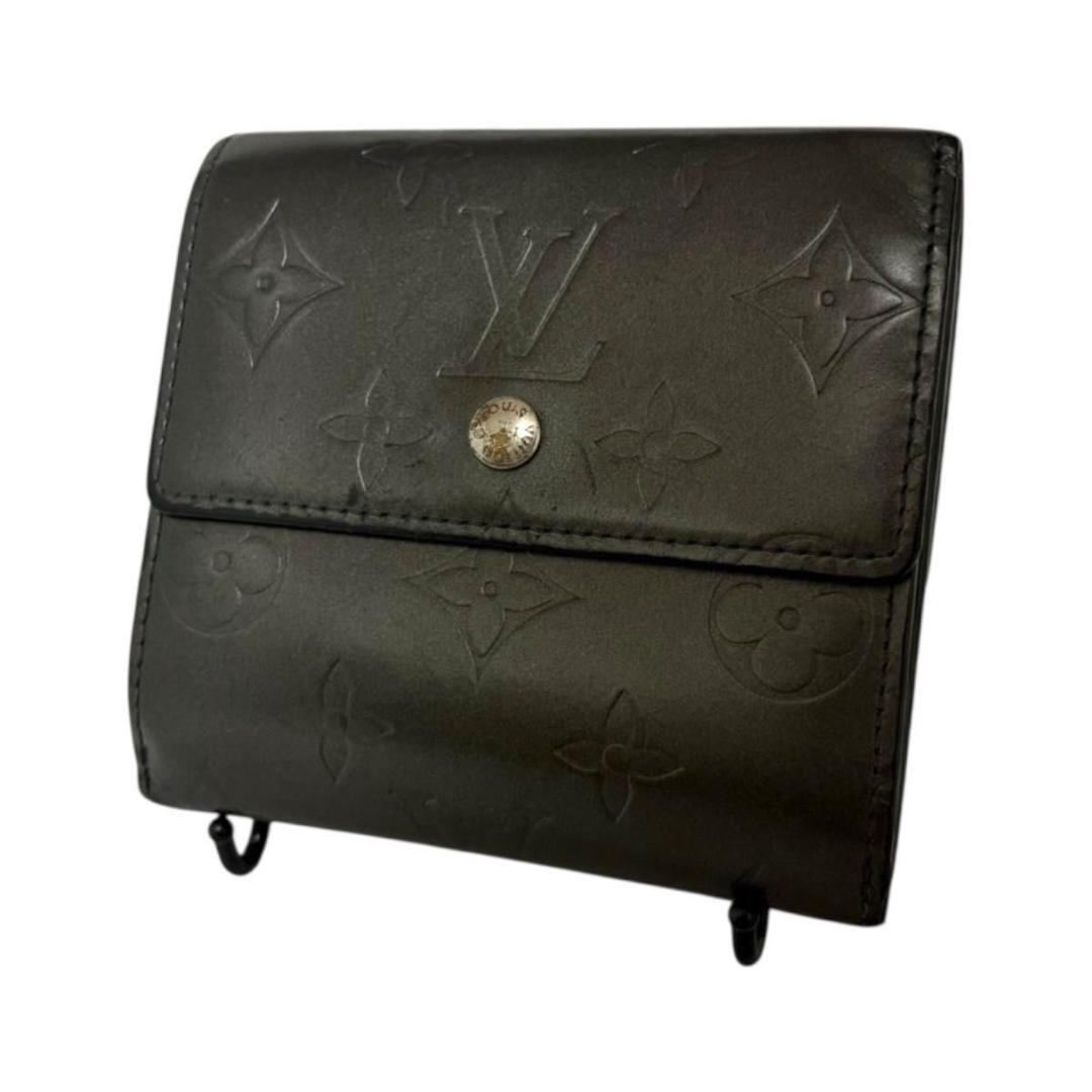 美品 LOUIS VUITTON モノグラムマット 折り財布 ノワール