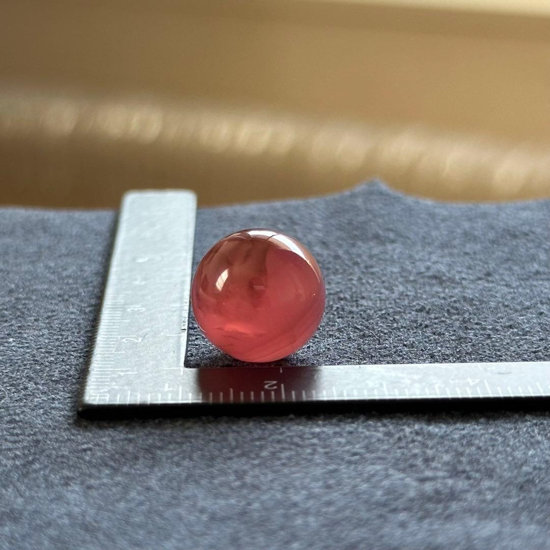 北海道稲倉石鉱山産 菱マンガン鉱 ロードクロサイト 14mm丸玉ビーズ #8